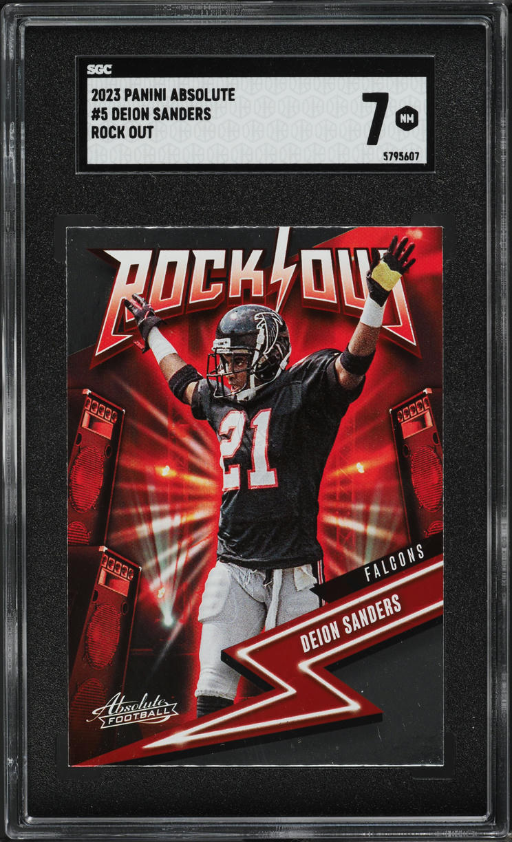 2023 Absolute Rock Out Deion Sanders #5 SGC 7 NRMT