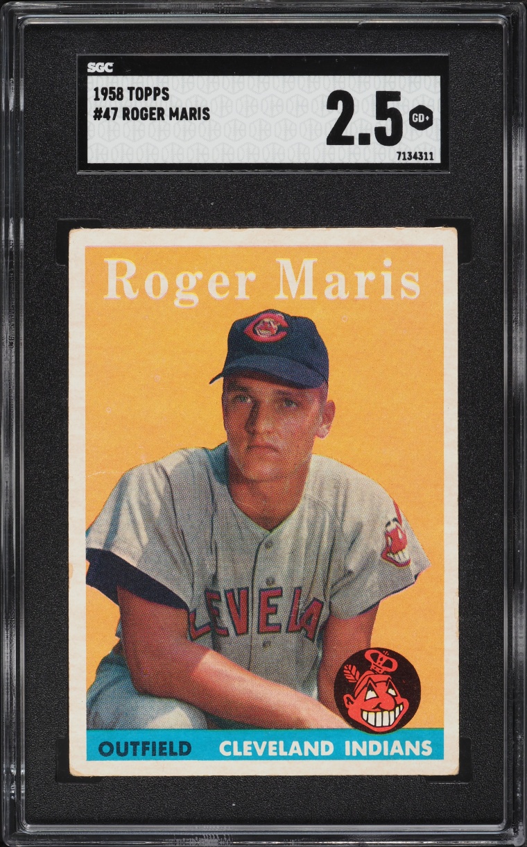 1958 Topps Roger Maris ROOKIE #47 SGC 2.5 GD+