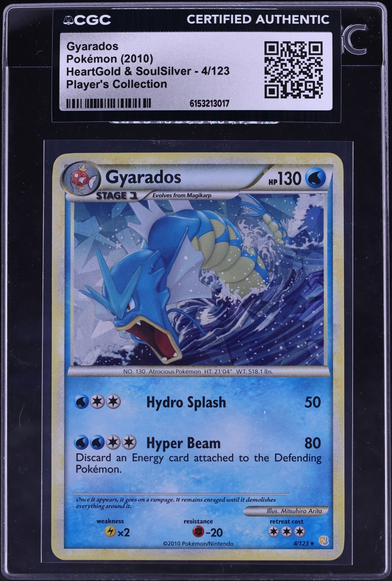 2010 Pokemon HeartGold & SoulSilver Player's Collection Gyarados #4 CGC AUTH