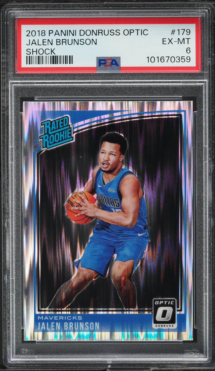 2018 Donruss Optic Shock Jalen Brunson ROOKIE #179 PSA 6 EXMT