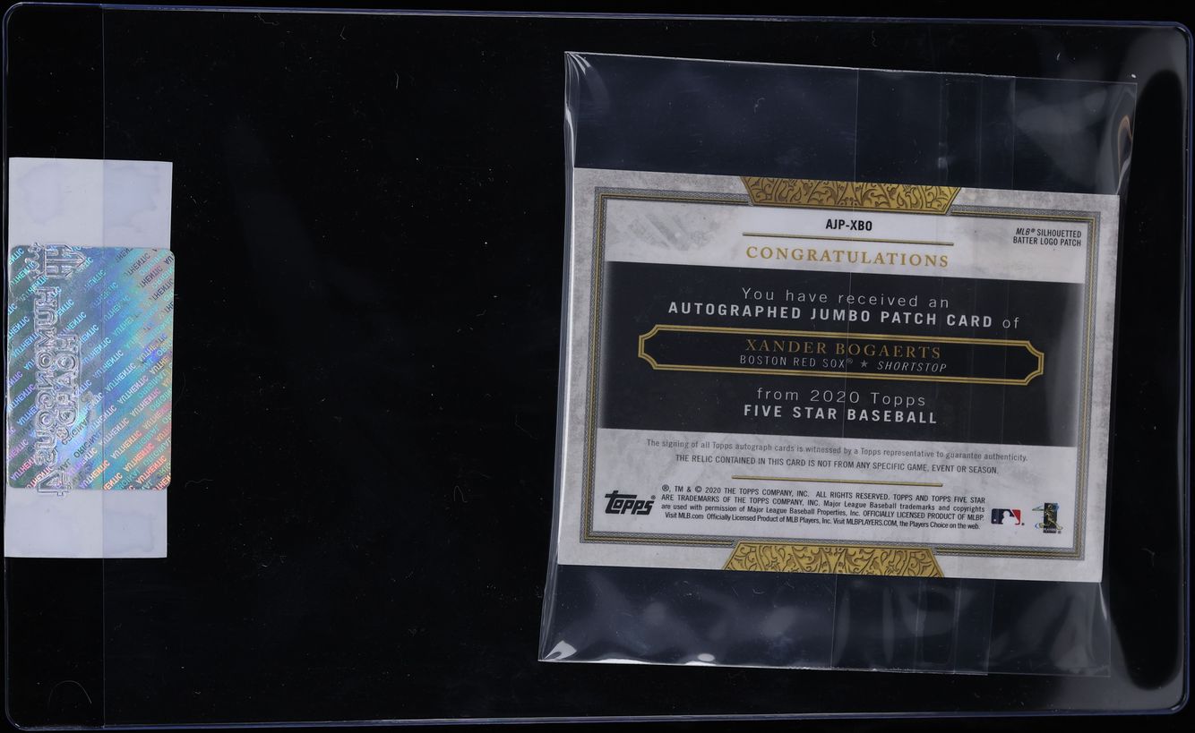 2020 Topps Five Star Jumbo Logo Xander Bogaerts PATCH AUTO 1/1 #AJP-XBO CGC AUTH - Photo 2