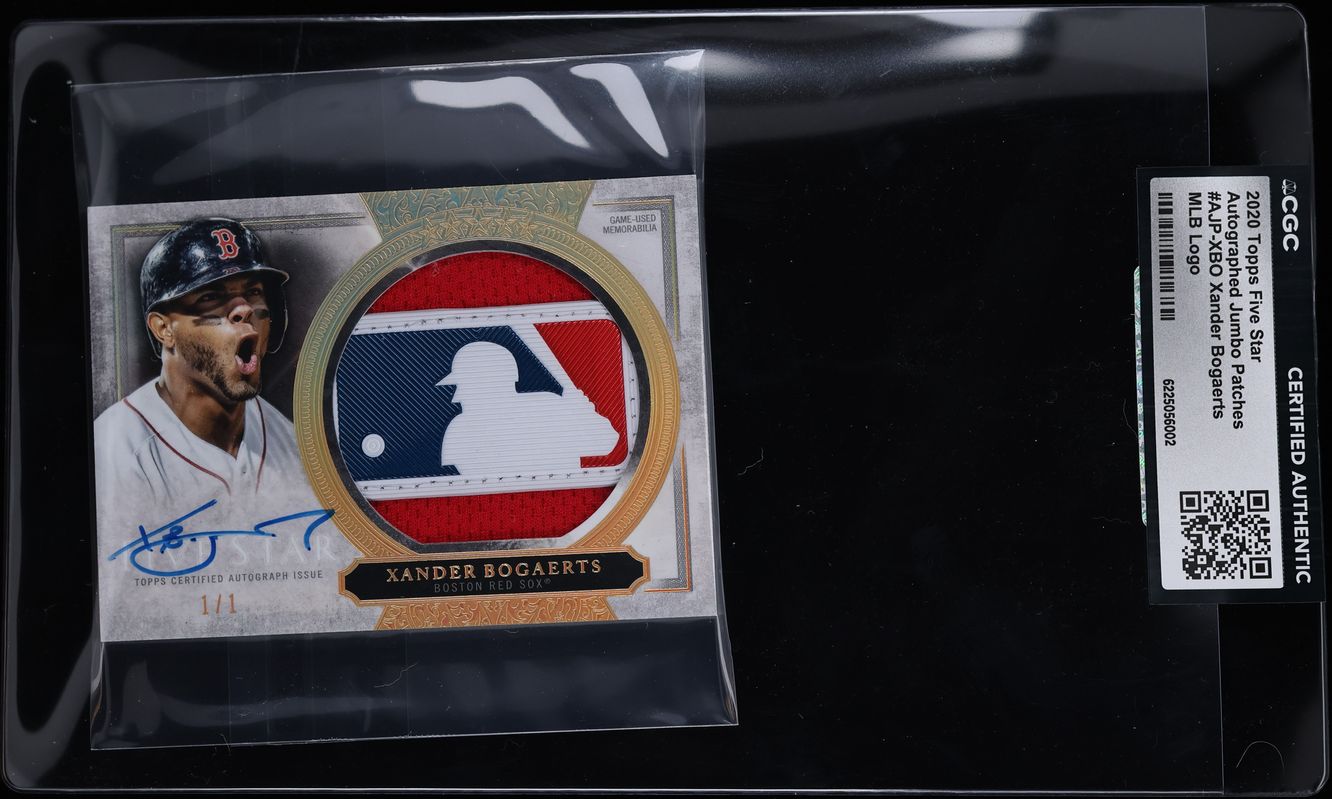 2020 Topps Five Star Jumbo Logo Xander Bogaerts PATCH AUTO 1/1 #AJP-XBO CGC AUTH