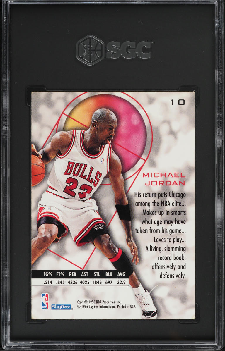 1995 Skybox E-XL Michael Jordan #10 SGC 4 VGEX