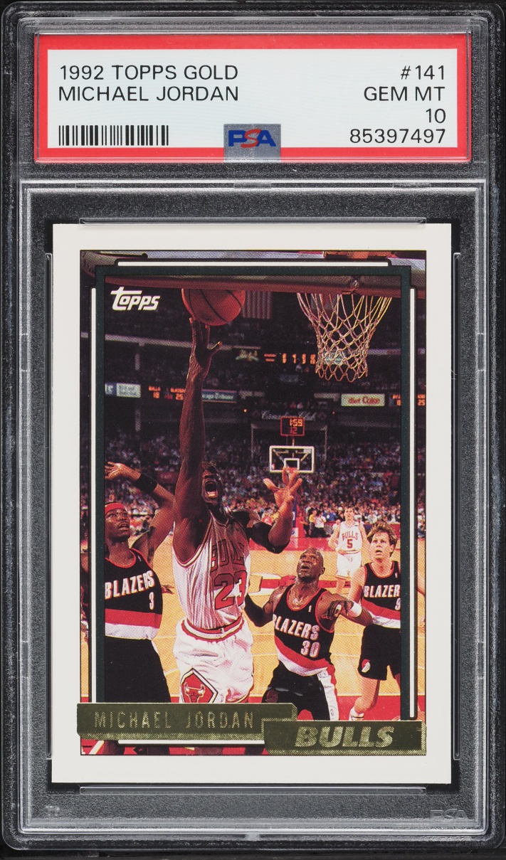 1992 Topps Gold Michael Jordan #141 PSA 10 GEM MINT