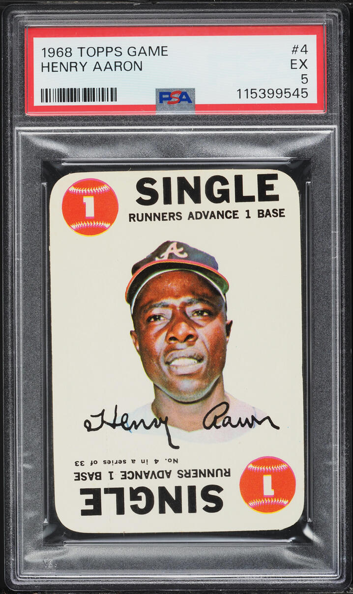 1968 Topps Game Hank Aaron #4 PSA 5 EX