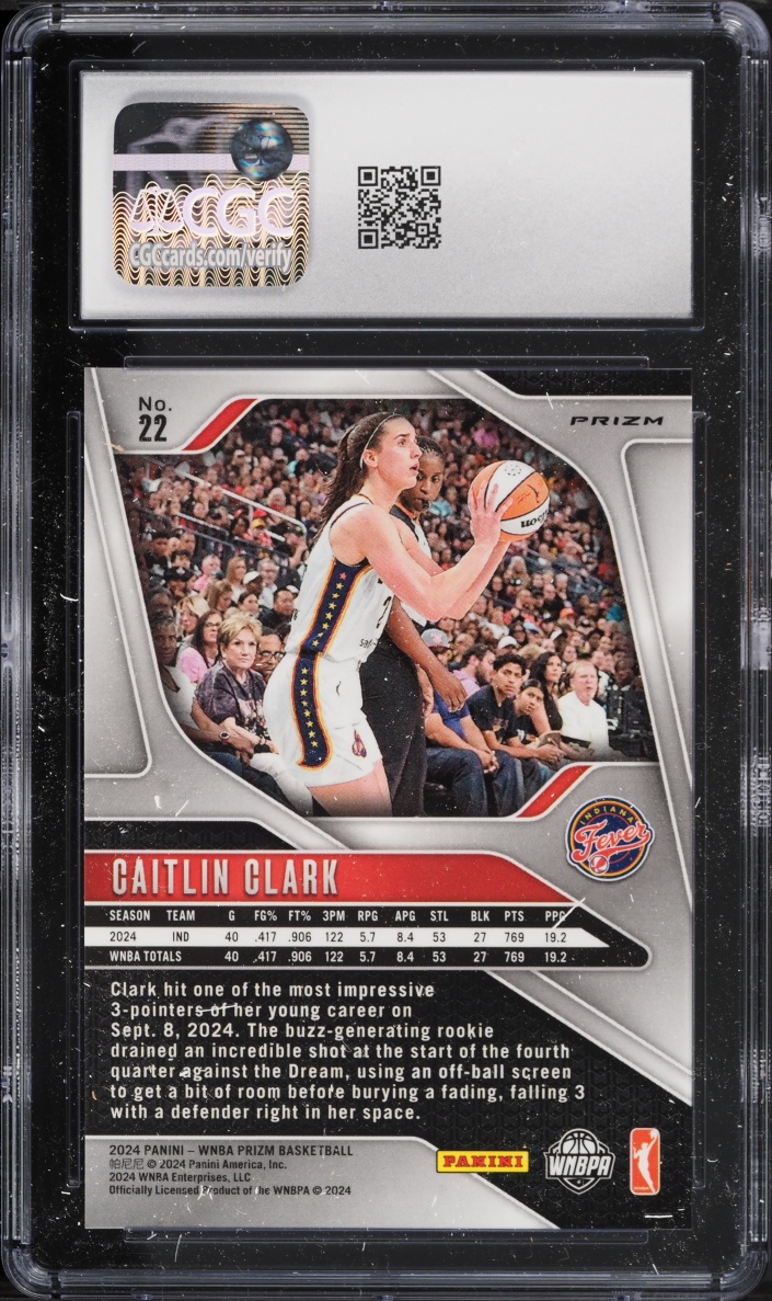2024 Panini Prizm WNBA Green Caitlin Clark ROOKIE #22 CGC 10 GEM MINT