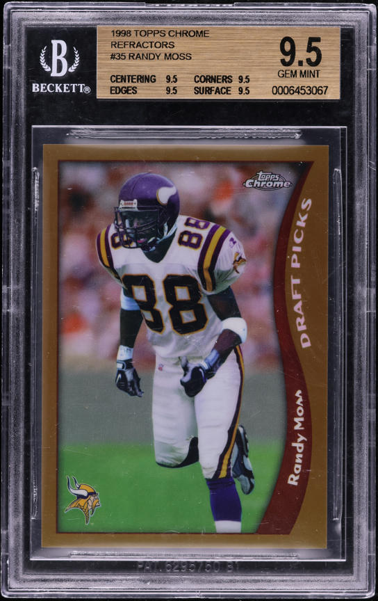 1998 Topps Chrome Refractor Randy Moss ROOKIE #35 PSA 10 GEM