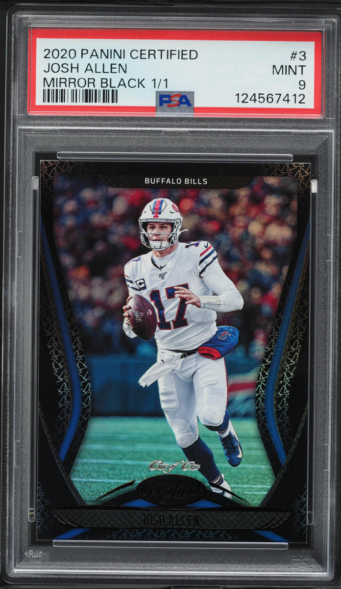 2020 Panini Certified Mirror Black Josh Allen 1/1 #3 PSA 9 MINT