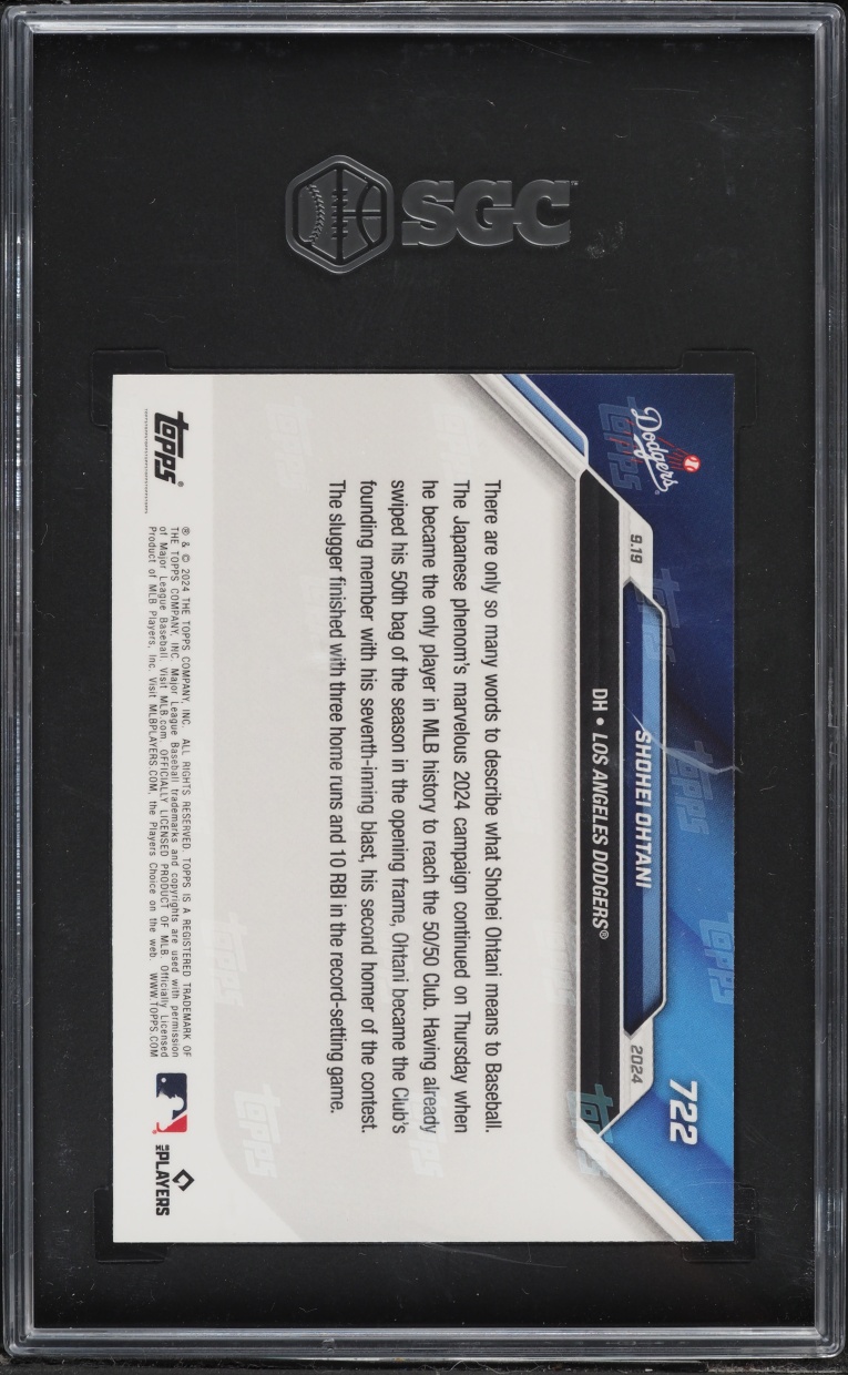 2024 Topps Now Shohei Ohtani #722 SGC 10 GEM MINT