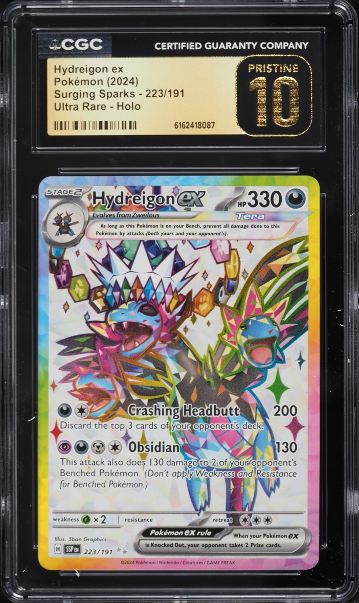 2024 Pokemon Scarlet & Violet Surging Sparks Full Art Hydreigon ex #223 CGC 10 PRISTINE