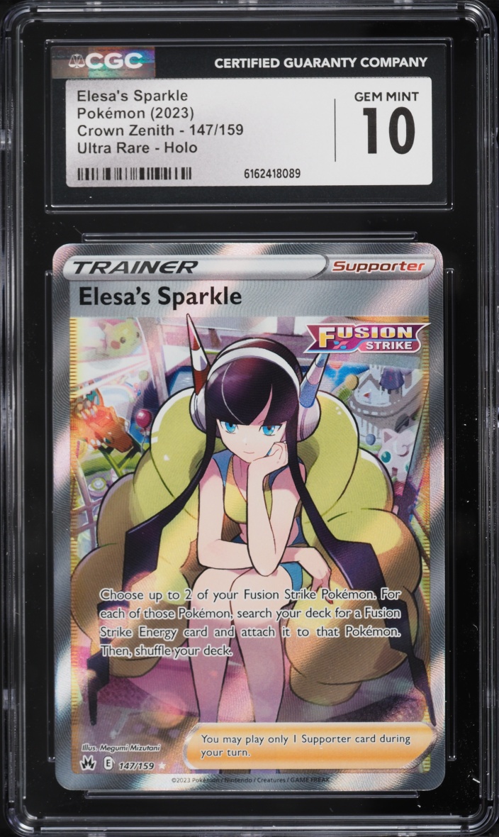 2023 Pokemon Sword & Shield Crown Zenith Full Art Elesa's Sparkle #147 CGC 10 GEM MINT