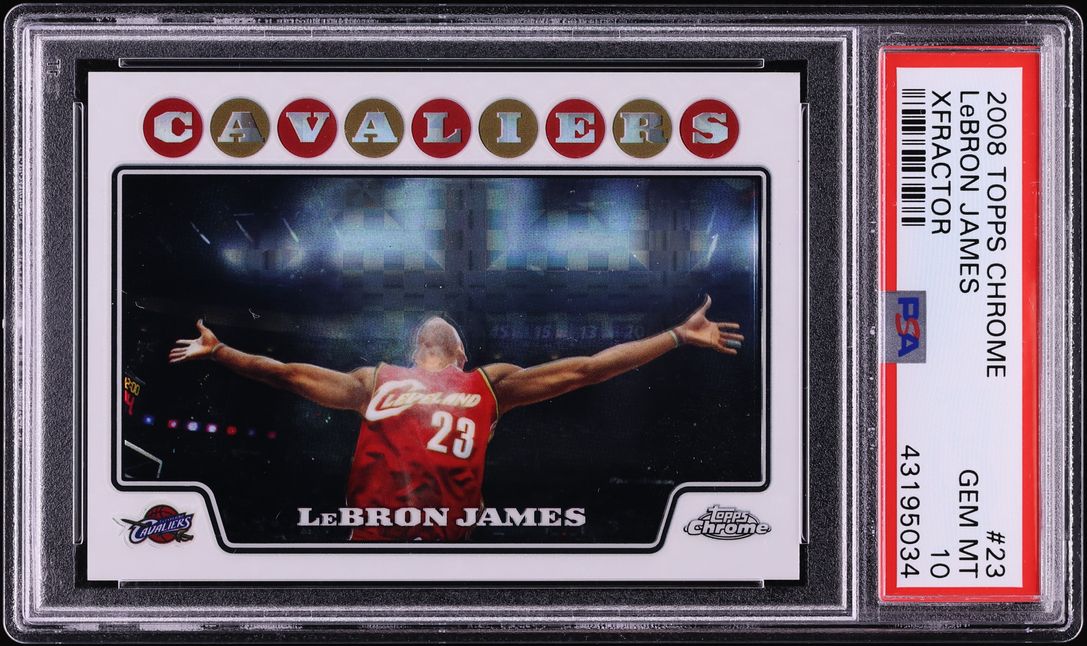 2008 Topps Chrome Xfractor LeBron James /288 #23 PSA 10 GEM MINT