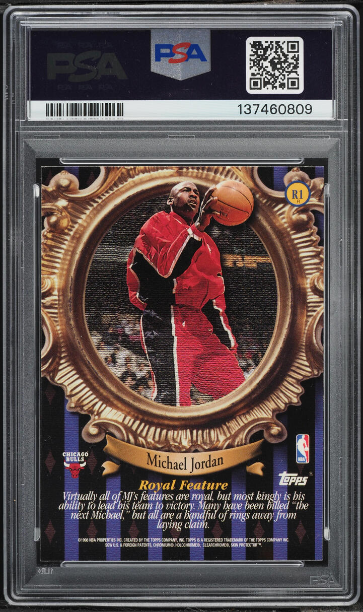 1998 Topps Roundball Royalty Refractor Michael Jordan #R1 PSA 9 MINT