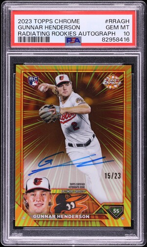 2020 Bowman Chrome Mega Box Blue Ref Gunnar Henderson ROOKIE AUTO