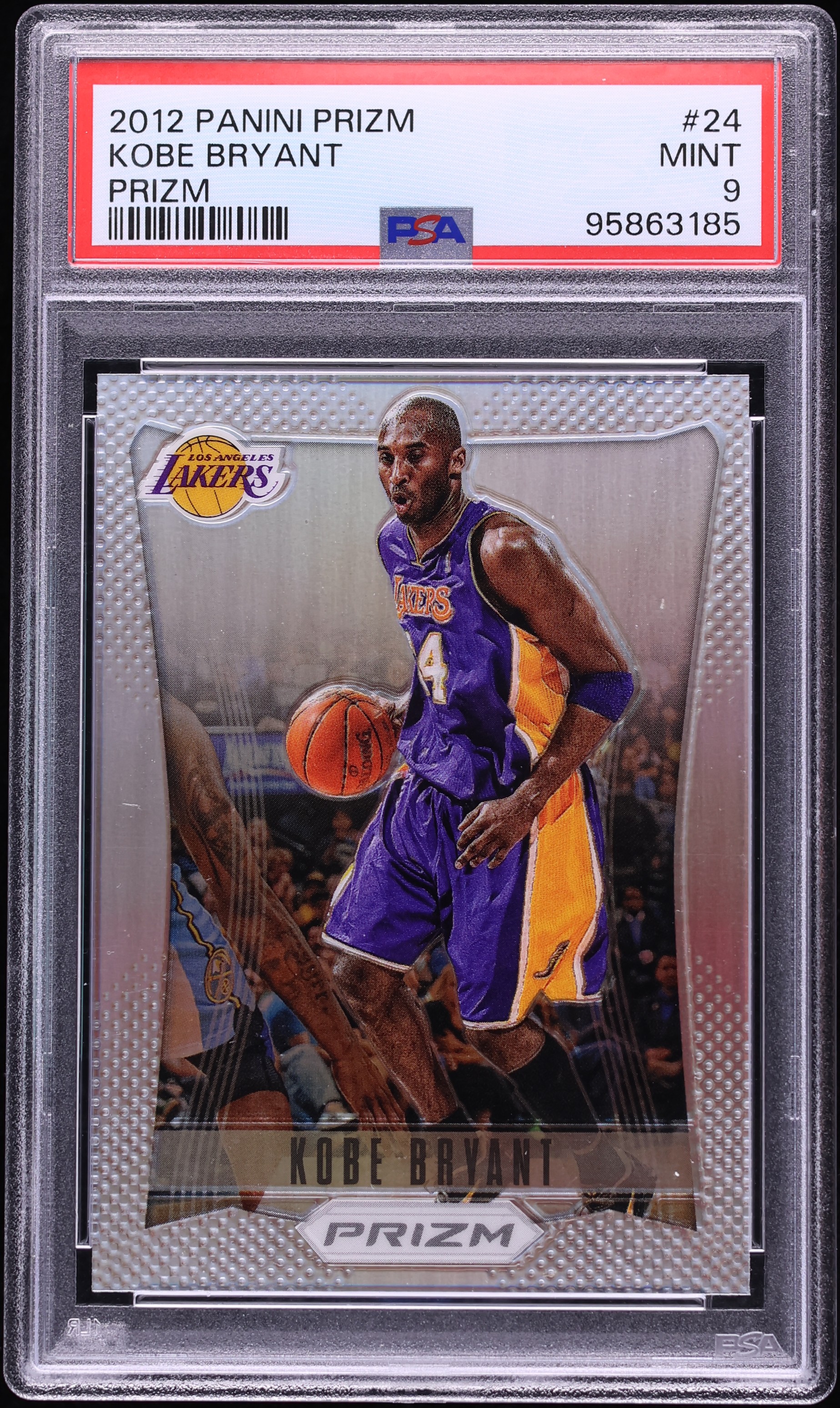 2012 Panini Prizm Silver Kobe Bryant #24 PSA 9 MINT on Fanatics