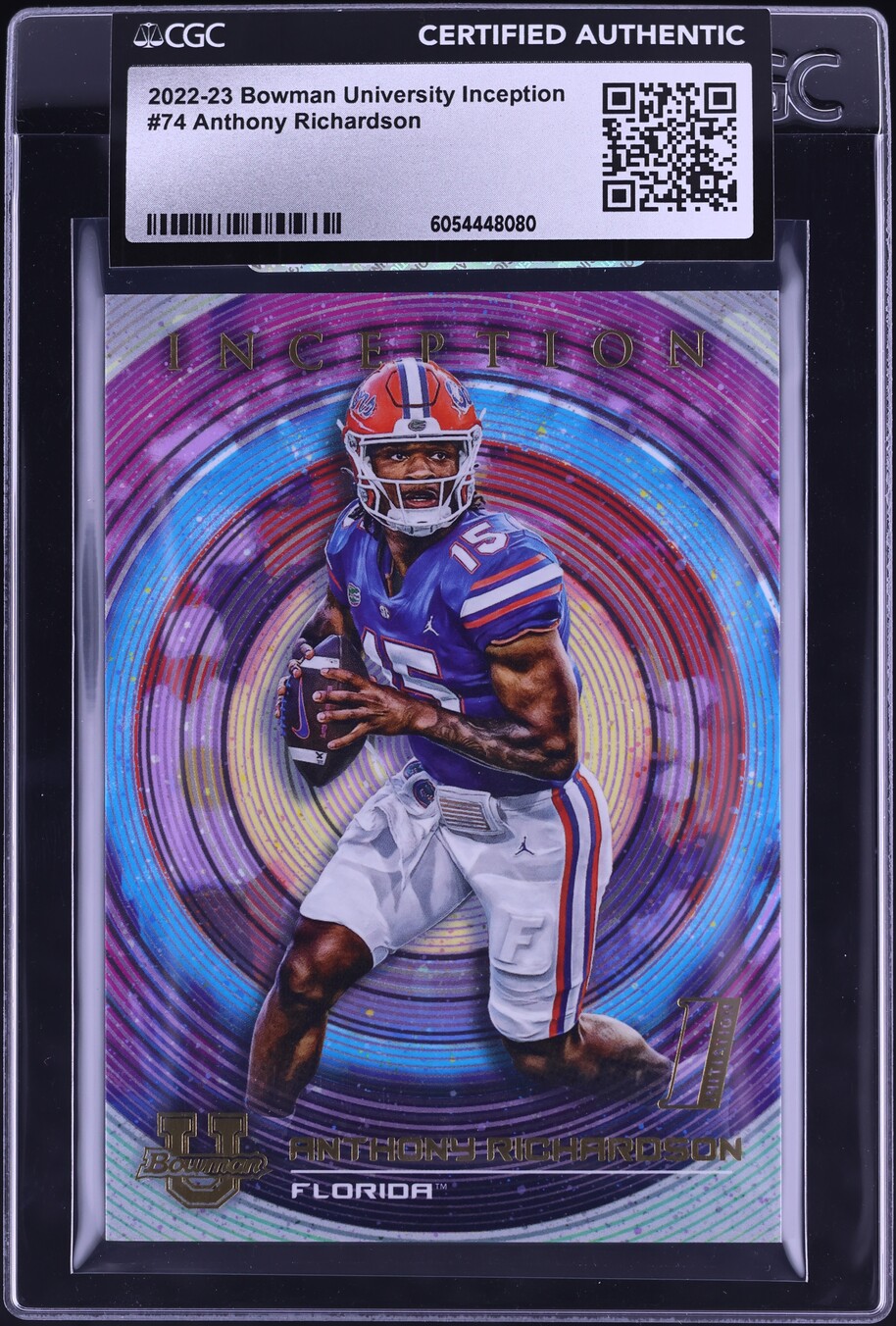 2022 Bowman University Inception Anthony Richardson ROOKIE #74 CGC AUTH
