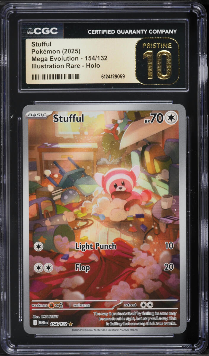 2025 Pokemon Mega Evolution IR Stufful #154 CGC 10 PRISTINE