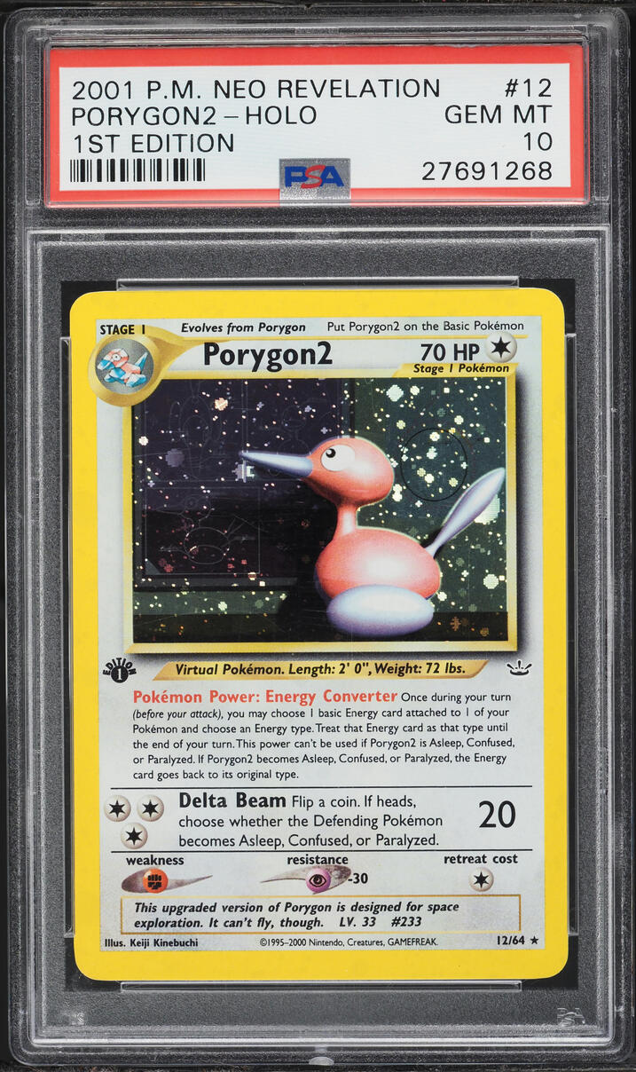 2001 Pokemon Neo Revelation 1st Edition Holo Porygon2 #12 PSA 10 GEM MINT