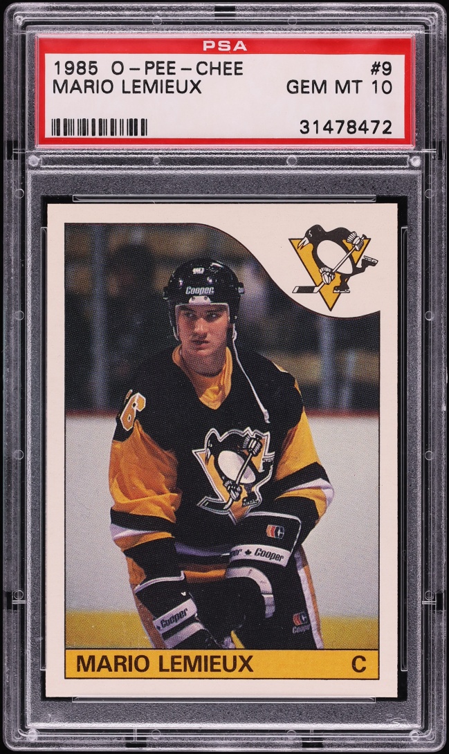 1985 O-Pee-Chee Hockey Mario Lemieux ROOKIE #9 PSA 10 GEM MINT