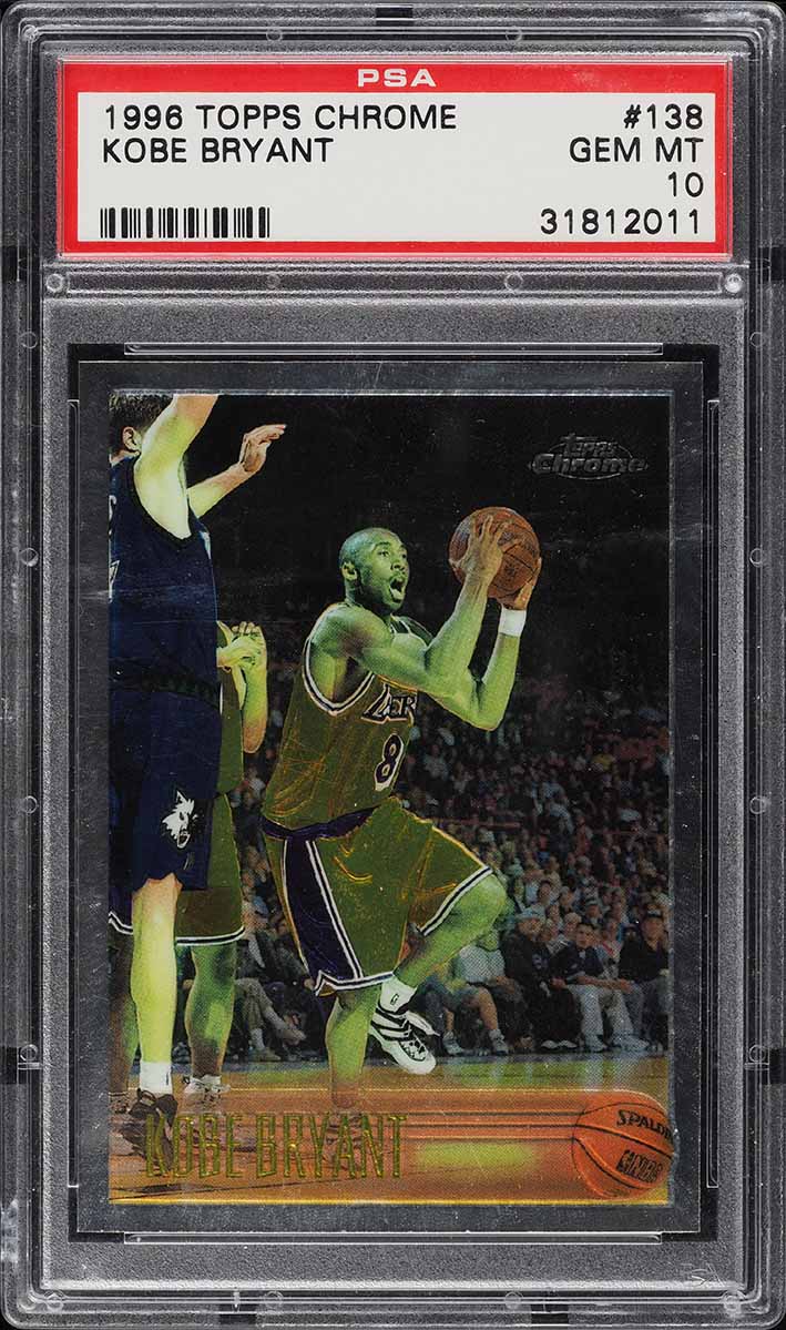 1996 Topps Chrome Kobe Bryant ROOKIE #138 PSA 10 GEM MINT