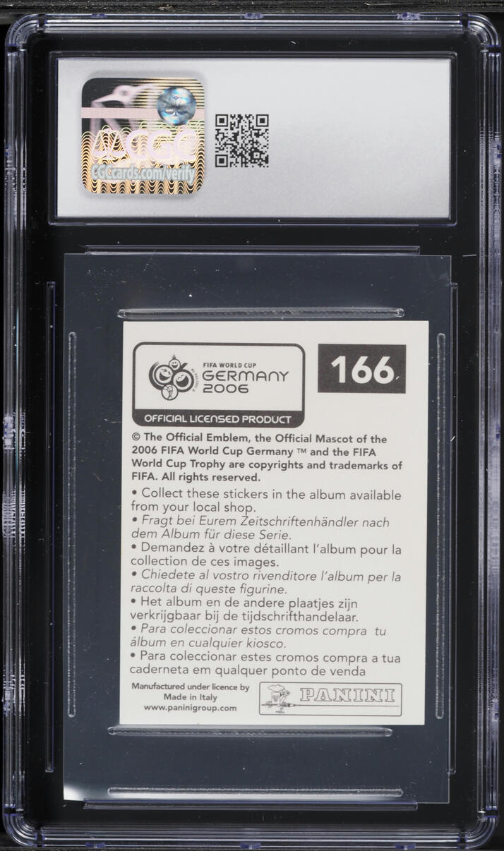 2006 Panini World Cup Stickers Zlatan Ibrahimovic #166 CGC 6.5 EXMT+