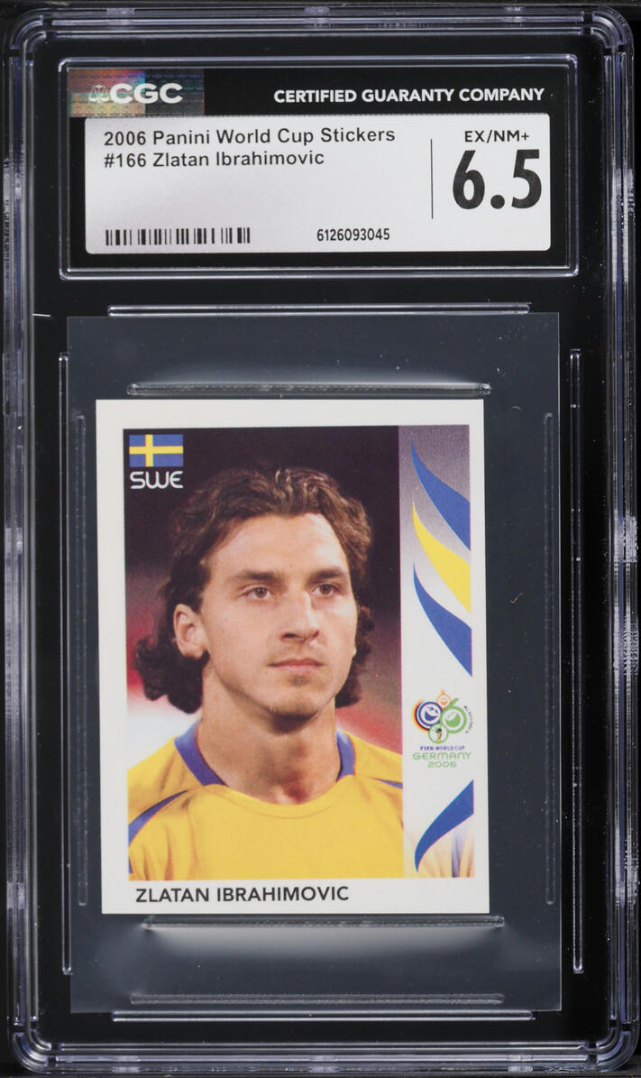 2006 Panini World Cup Stickers Zlatan Ibrahimovic #166 CGC 6.5 EXMT+