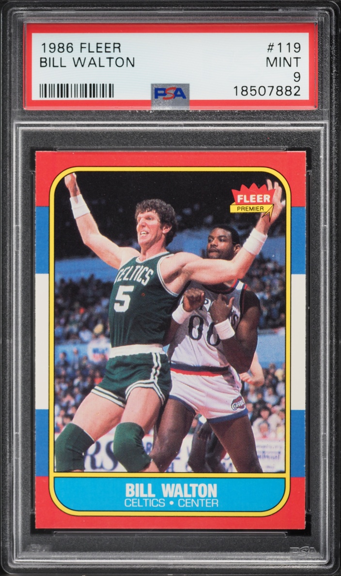 1986 Fleer Basketball Bill Walton #119 PSA 9 MINT