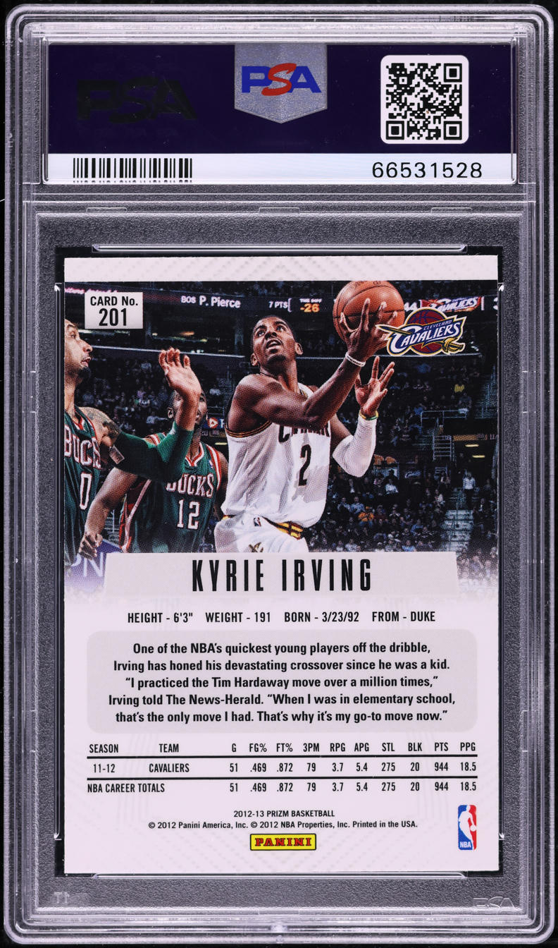 2012 Panini Prizm Kyrie Irving ROOKIE #201 PSA 10 GEM MINT
