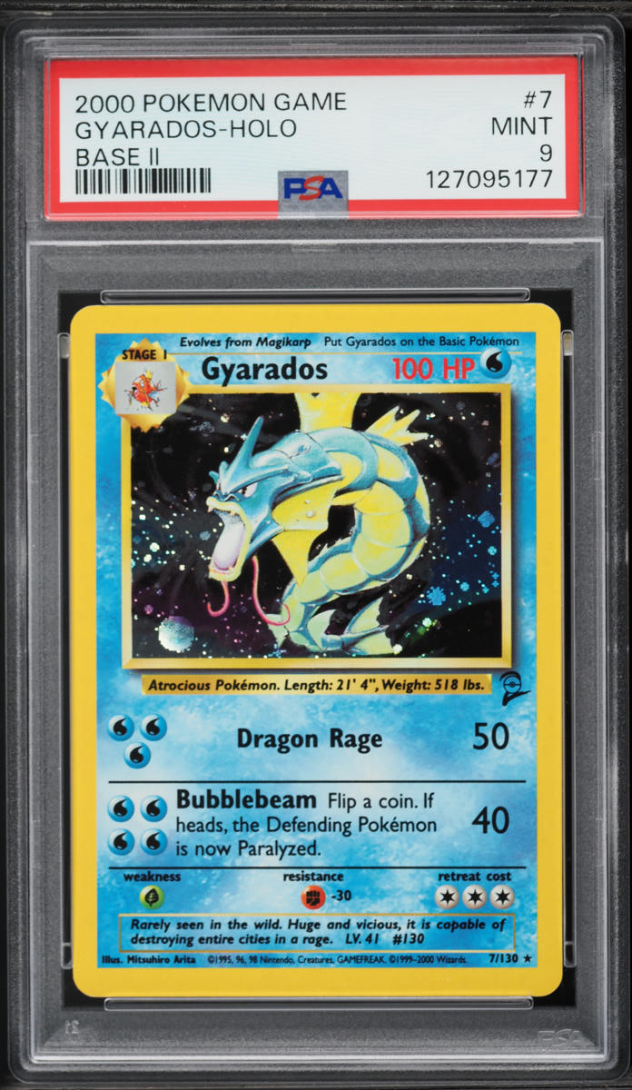 2000 Pokemon Base Set 2 Holo Gyarados #7 PSA 9 MINT