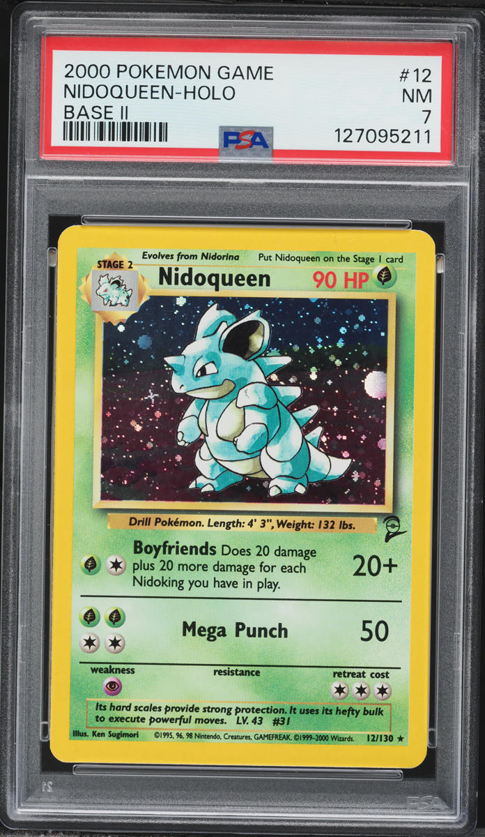 2000 Pokemon Base Set 2 Holo Nidoqueen #12 PSA 7 NRMT