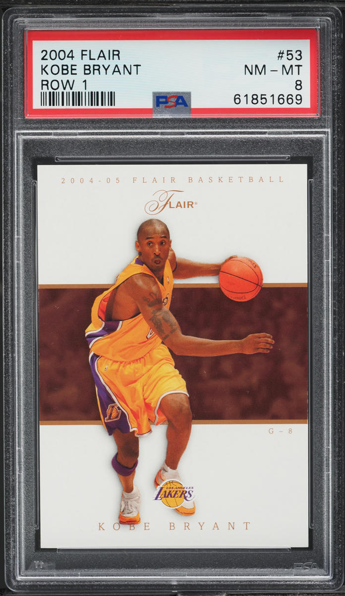 2004 Flair Basketball Row 1 Kobe Bryant /100 #53 PSA 8 NM-MT