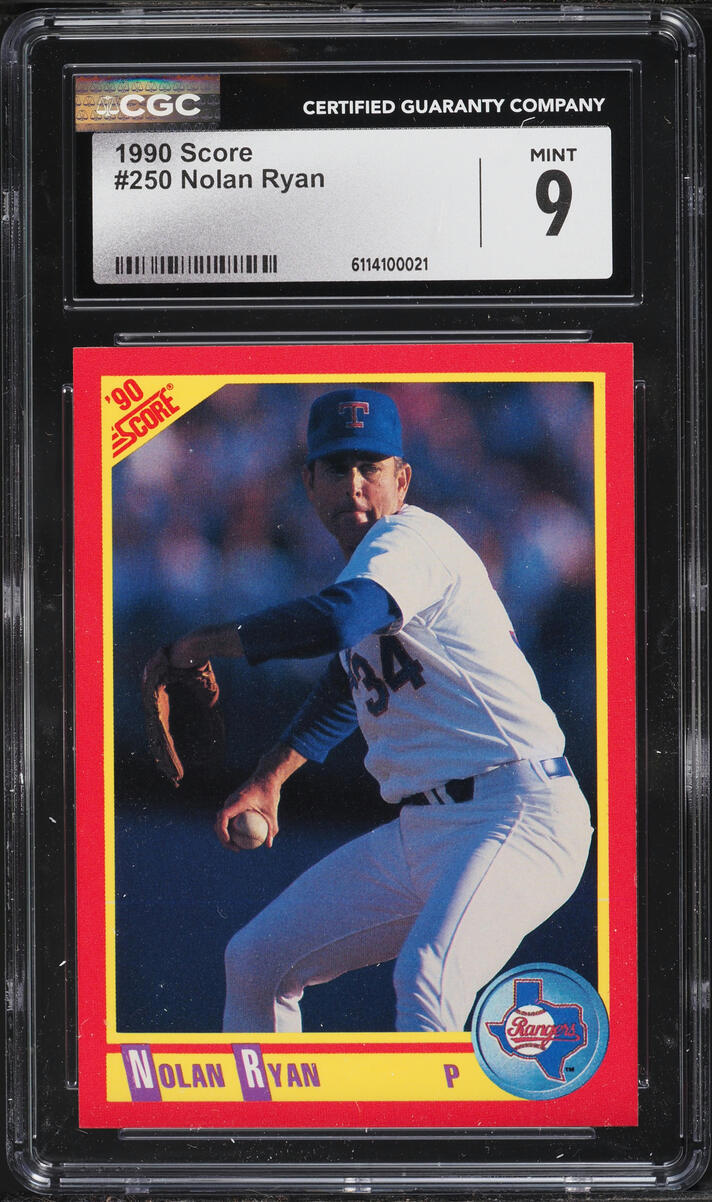 1990 Score Nolan Ryan #250 CGC 9 MINT