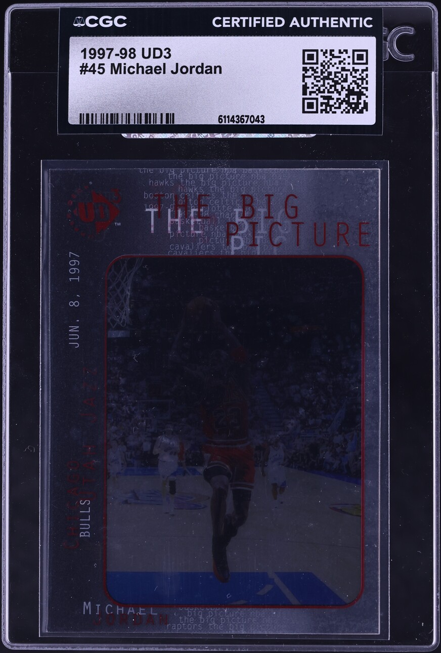 1997 UD3 Basketball Michael Jordan #45 CGC AUTH