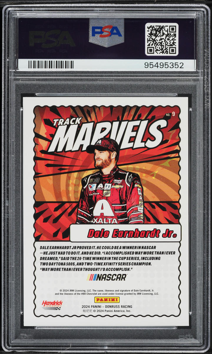 2024 Donruss Racing Track Marvels Dale Earnhardt Jr. #9 PSA 10 GEM MINT