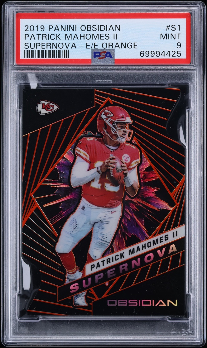 2019 Panini Obsidian Supernova E E Orange Patrick Mahomes II /35 #S1 PSA 9 MINT