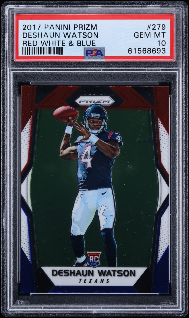 2017 Panini Prizm Red White Blue Deshaun Watson ROOKIE #279 PSA 10 GEM MINT