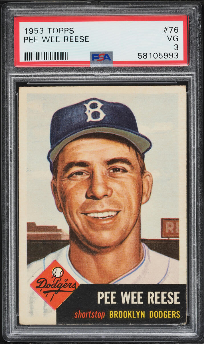 1953 Topps Pee Wee Reese #76 PSA 3 VG