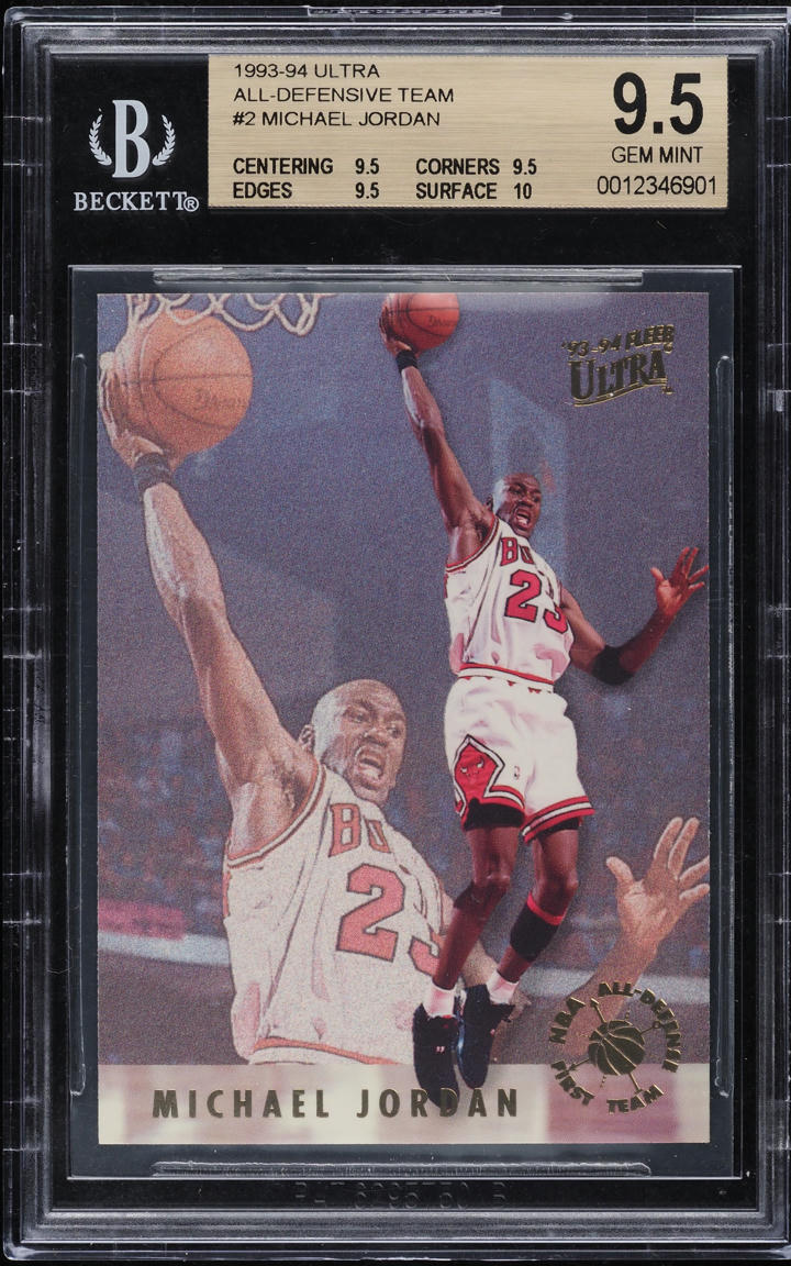 1993 Ultra All-Defensive Team Michael Jordan #2 BGS 9.5 GEM MINT - Photo 1