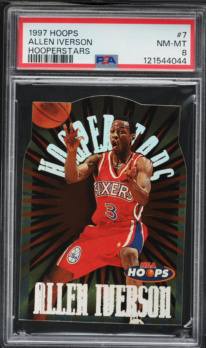 1997 Hoops Hooperstars Allen Iverson #7 PSA 8 NM-MT