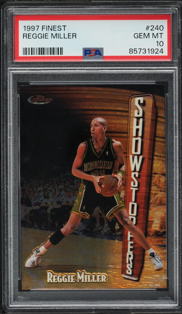 1997 Finest Basketball Reggie Miller #240 PSA 10 GEM MINT