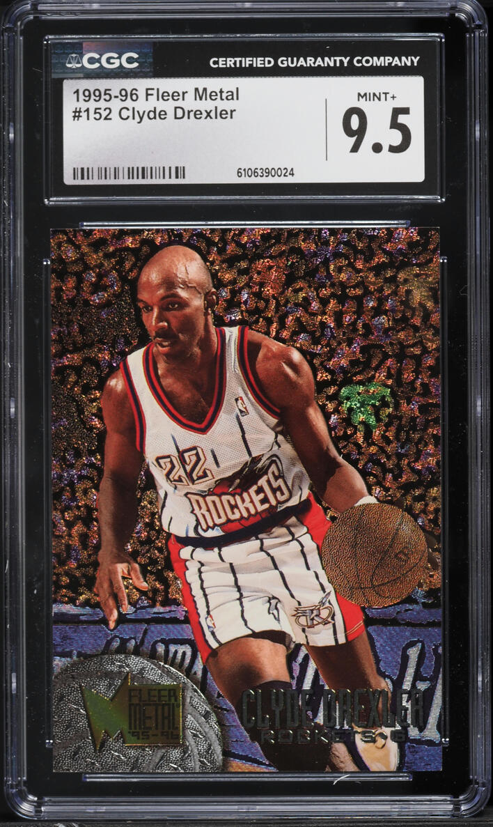1995 Metal Basketball Clyde Drexler #152 CGC 9.5 MINT+