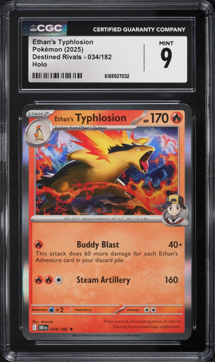 2025 Pokemon Scarlet & Violet Destined Rivals Holo Ethan's Typhlosion #34 CGC 9 MINT