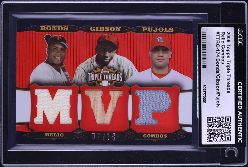 ゲームセンター・ゲームカード TROUT/OHTANI/PUJOLS RELIC COMBOS 2019 Topps Relic Combos #4/9 Mike Trout, Shohei Ohtani