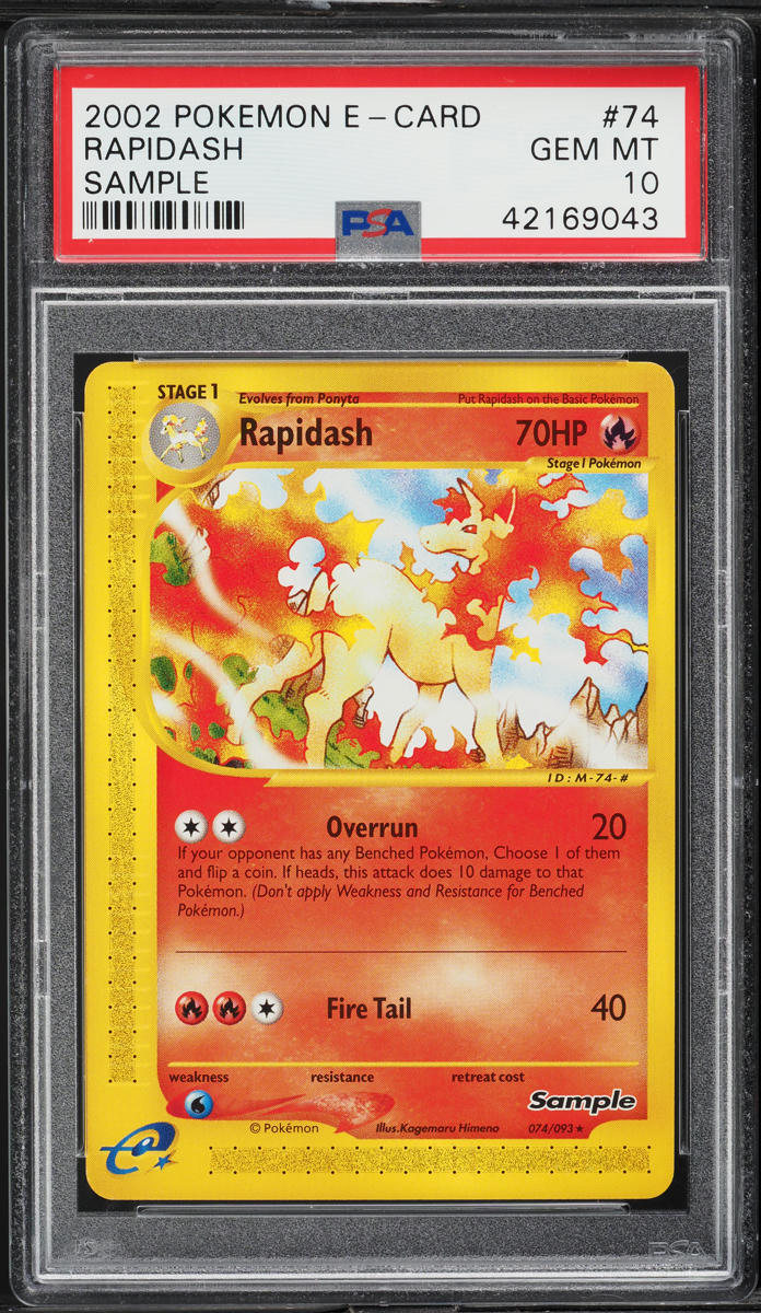 2002 Pokemon E-Card Sample Rapidash #74 PSA 10 GEM MINT