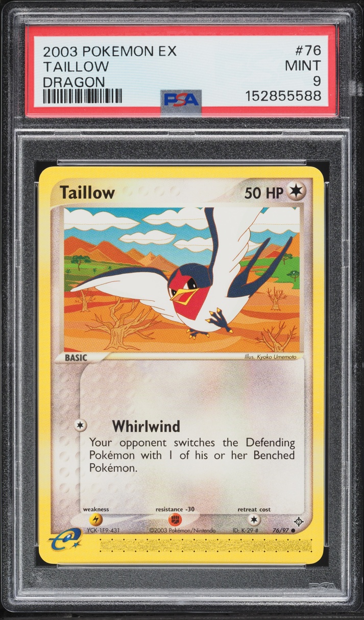 2003 Pokemon Ex Dragon Taillow #76 PSA 9 Mint