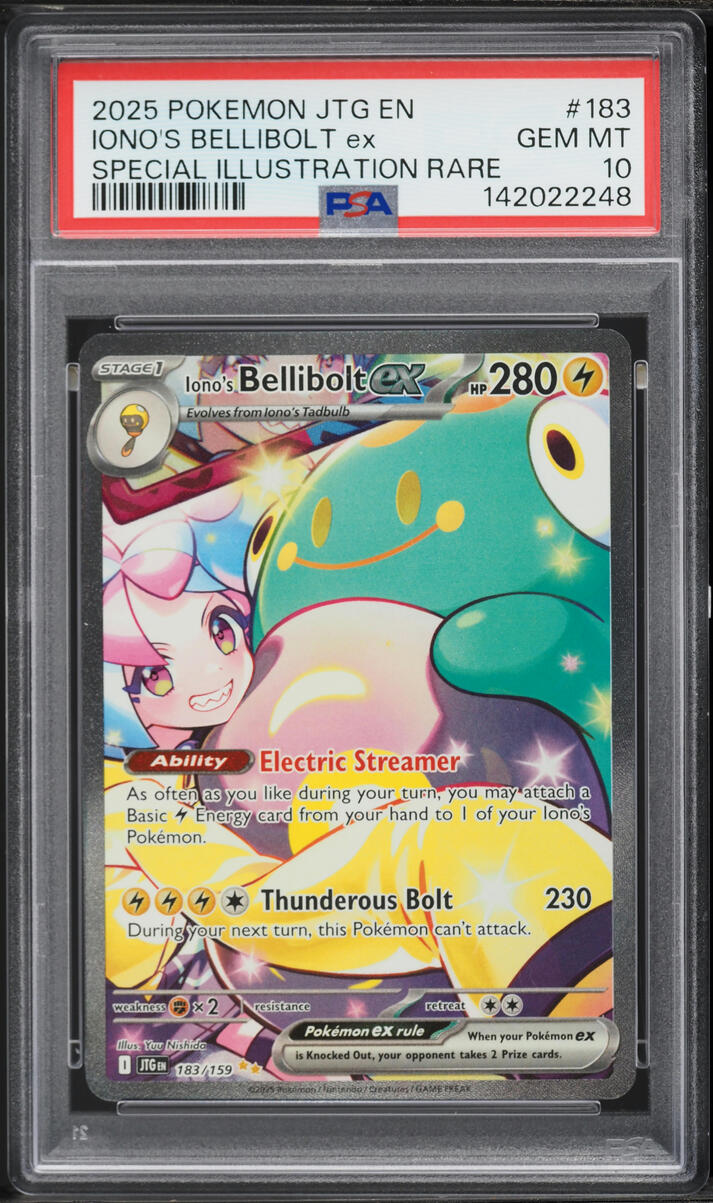 2025 Pokemon Scarlet & Violet Journey Together SIR Iono's Bellibolt ex #183 PSA 10 GEM MINT
