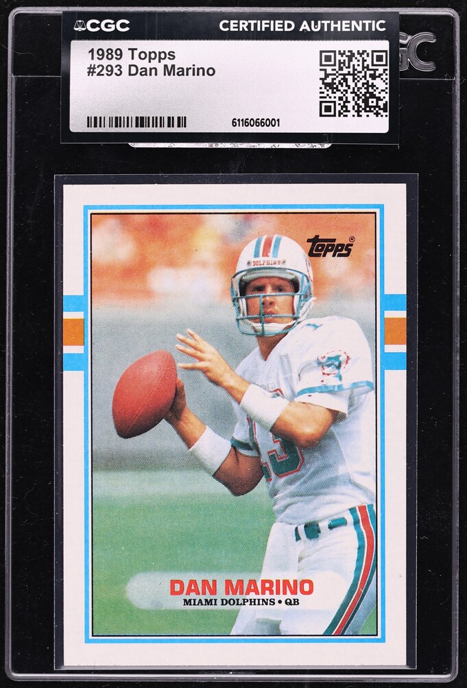 1989 Topps Football Dan Marino #293 CGC AUTH