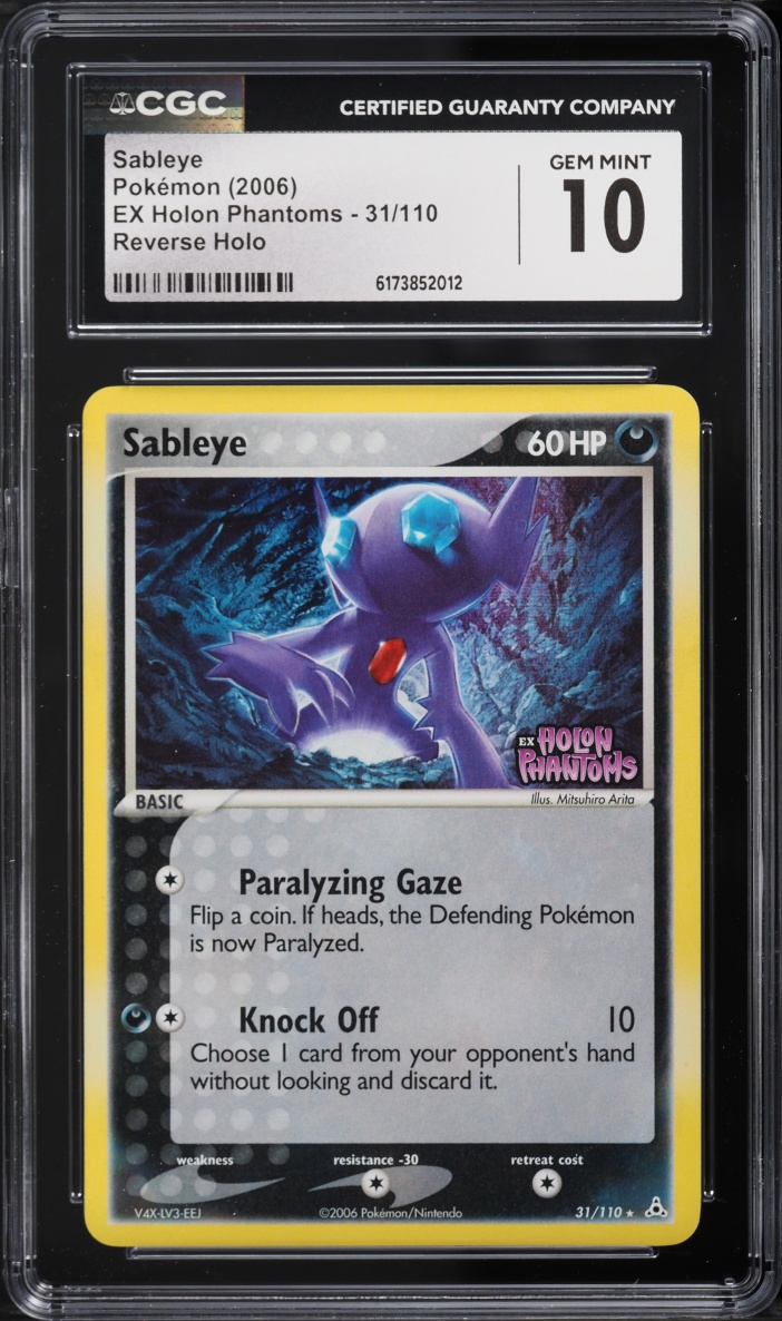 2006 Pokemon EX Holon Phantoms Reverse Holo Sableye #31 CGC 10 GEM MINT