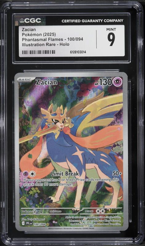 2025 Pokemon Japanese Mega Inferno X AR Zacian #87 CGC 10 PRISTINE