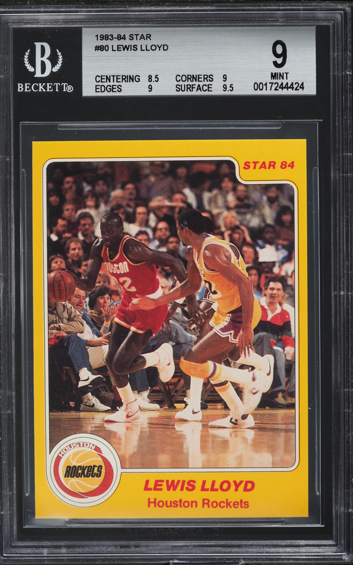 1983-84 Star Basketball Lewis Lloyd #80 BGS 9 MINT